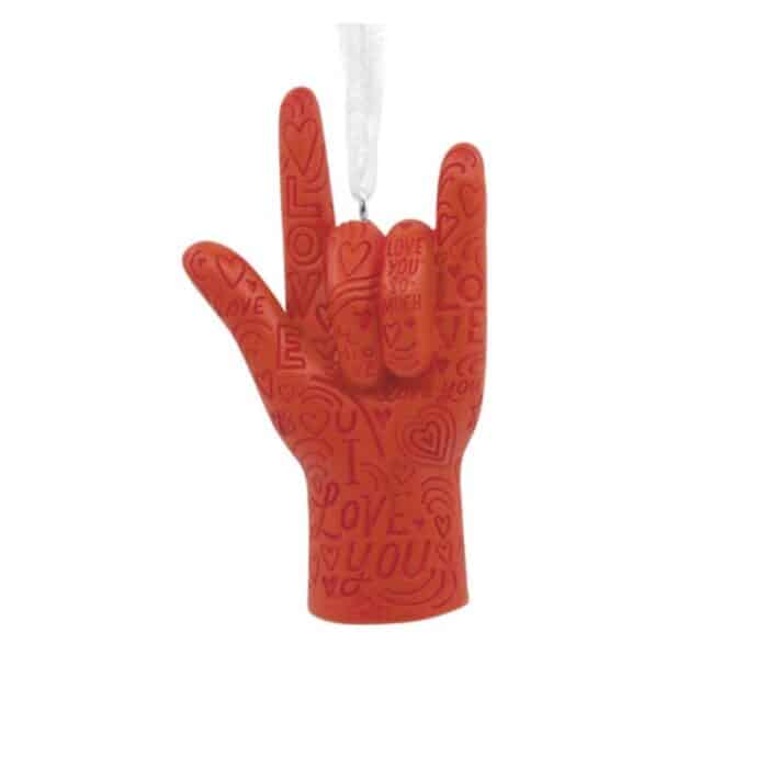 Asl I Love You Sign Ornament