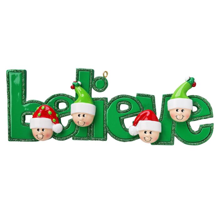 Believe Family Personalized Ornament