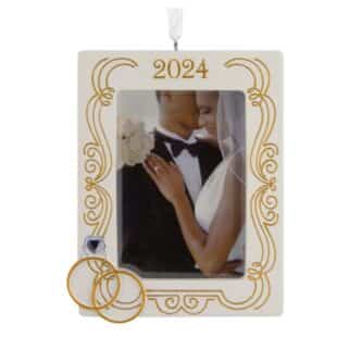 Golden Rings 2024 Wedding Ornament