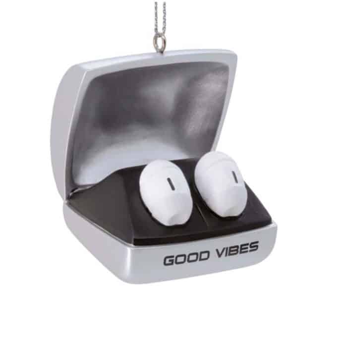 Good Vibes Ear Buds Ornament