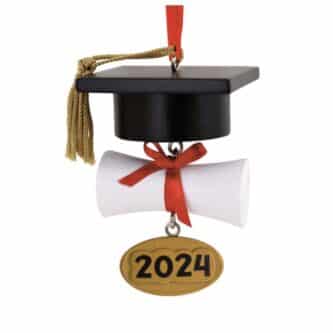 Graduation Cap & Scroll 2024 Ornament