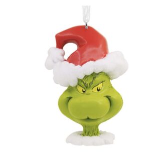 Grinch In Santa Hat Ornament