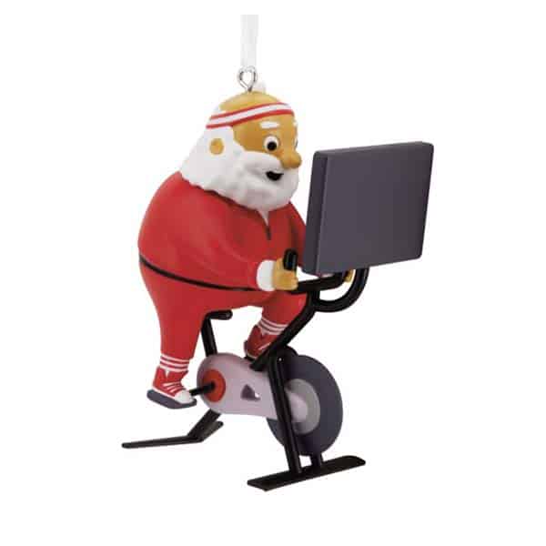 I Believe Santa Cycling Ornament Front