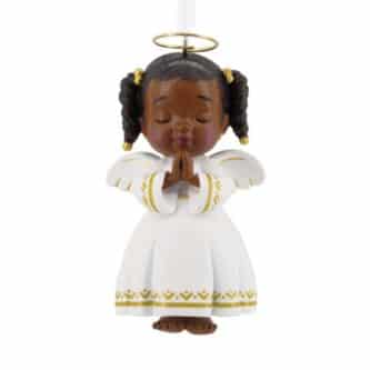 Mahogany Little Angel Ornament