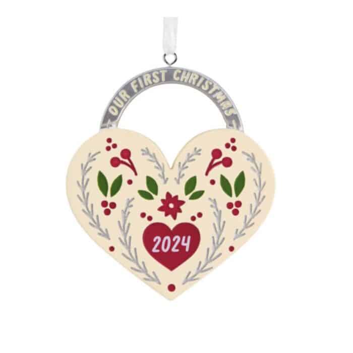 Our First Christmas Heart 2024 Ornament