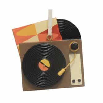 Retro Record Player Ornament