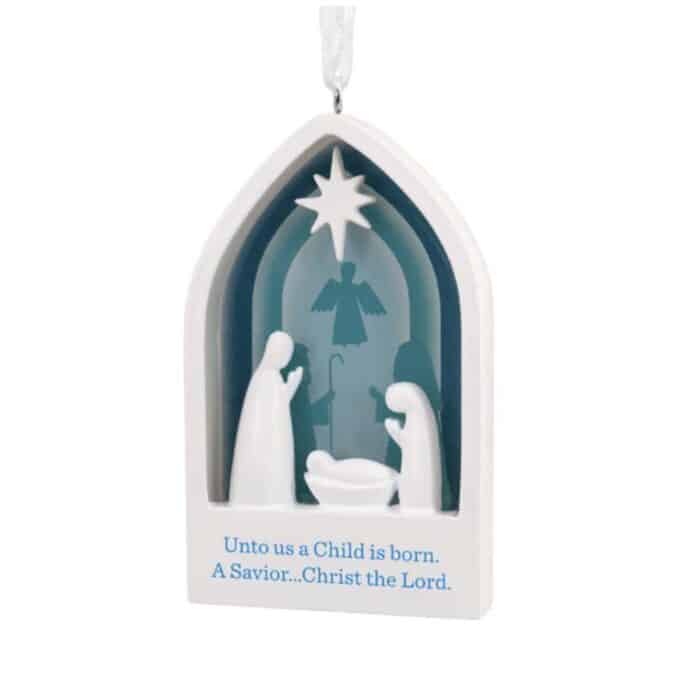 Unto Us Nativity Ornament