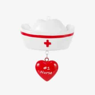 #1 Nurse Heart Ornament Personalize