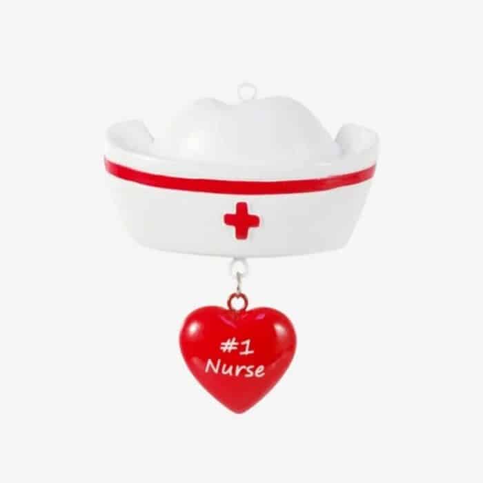 1 Nurse Heart Ornament Personalize