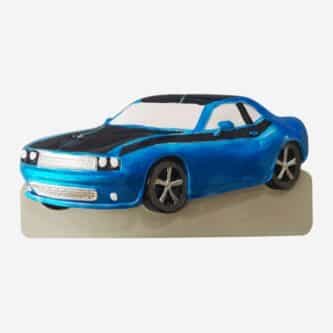 Blue Muscle Car Ornament Personalize