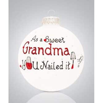 Celebrate Grandma Glass Ball Ornament