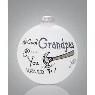 Celebrate Grandpa Glass Ball Ornament