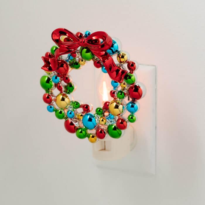 Christmas Wreath Night Light Wall