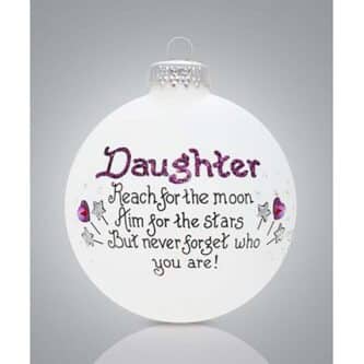 Daughter Reach For The Moon Glass Ball Ornament