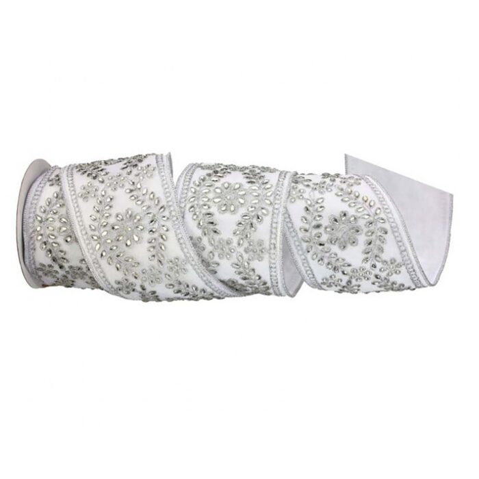 Dupion Jeweled Scroll Ribbon 4