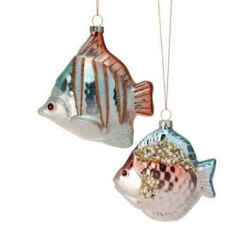 Glitter Or Pearl Fish Ornaments