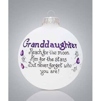 Granddaughter Reach For The Moon Glass Ball Ornament