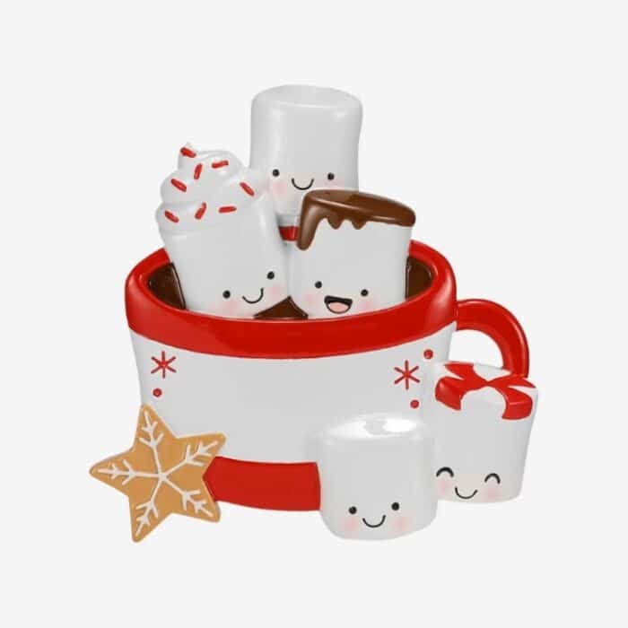 Hot Cocoa Treat Family Ornament Personalize Five