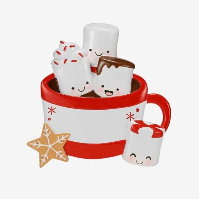 Hot Cocoa Treat Family Ornament Personalize Four