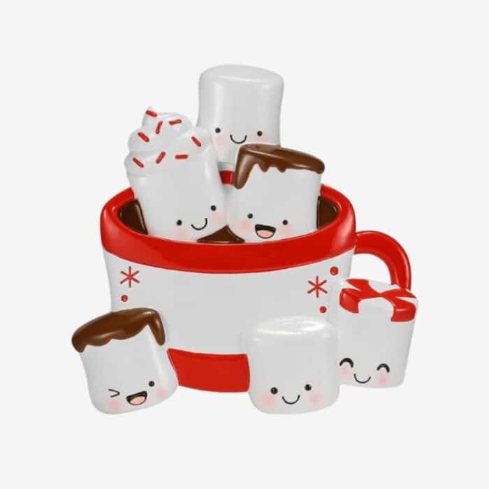 Hot Cocoa Treat Family Ornament Personalize Six