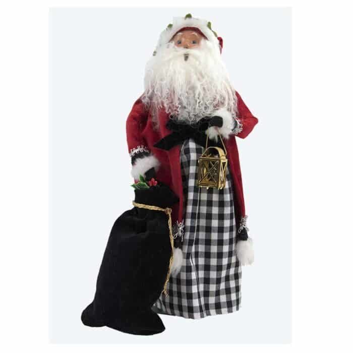 Mr and Mrs Claus Black Check Byers Choice Ltd Santa