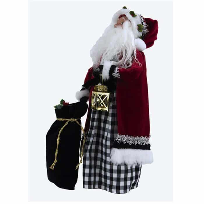 Mr and Mrs Claus Black Check Byers Choice Ltd Santa Side