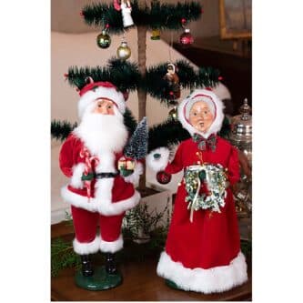 Mr. And Mrs. Claus Red Velvet Byers' Choice Ltd