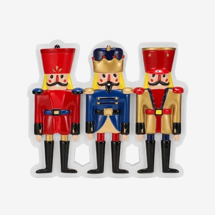 Nutcracker Soldier Family Ornament Three