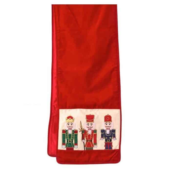 Nutcracker Velvet Embroidered Table Runner