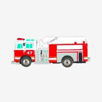 Red Fire Engine Ornament Personalize