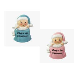 Santa Bag Babys First Ornaments Personalized