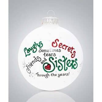 Sisters Laugh Friends Glass Ball Ornament