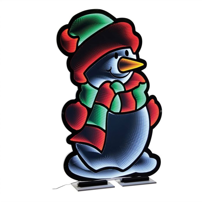 Snowman infinity light lit decor