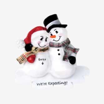 We're Expecting! Snowman Couple Ornament