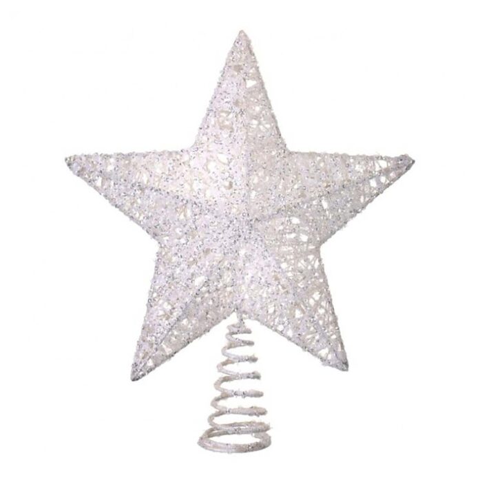 White Glitter Sequin Star