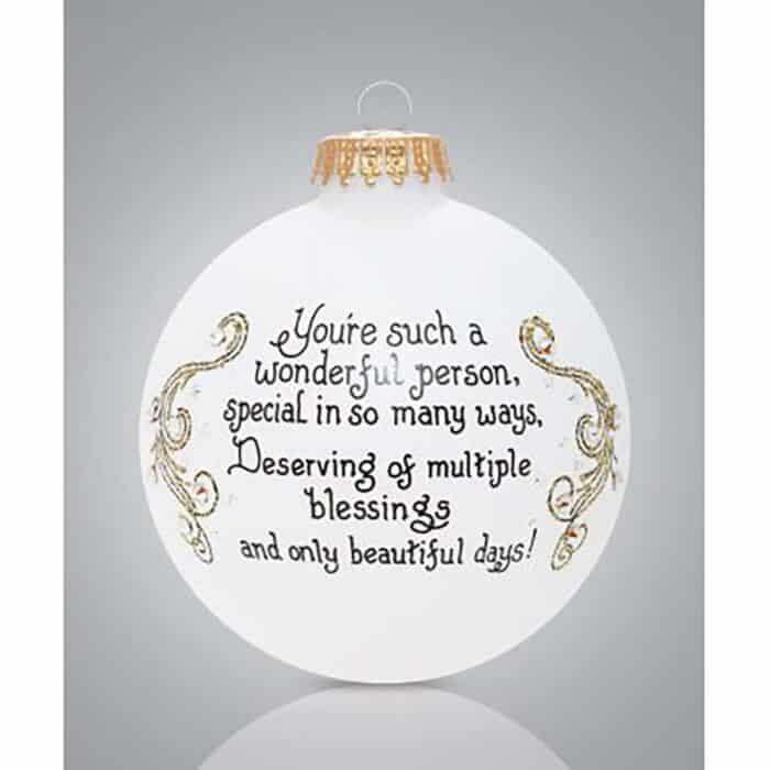 Wonderful Person Glass Ball Ornament