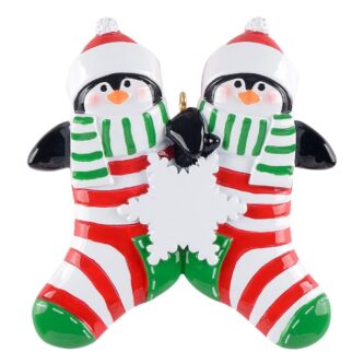 Penguin Stocking Family Ornaments Personalized 2