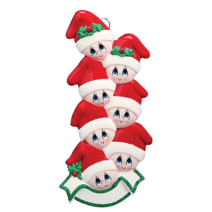 Stocking Cap Family Ornaments Personalized Seven