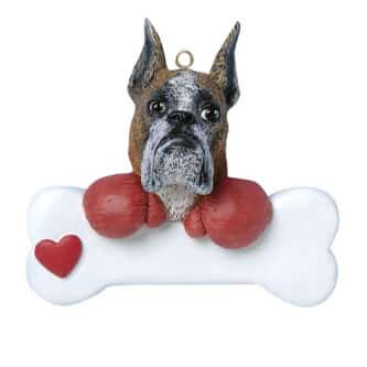 Boxer Dog With Gloves Ornament Personalized