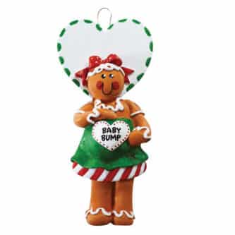 Gingerbread Mom To Be Ornament Personalized