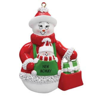 New Mommy Snow Lady Ornament Personalized