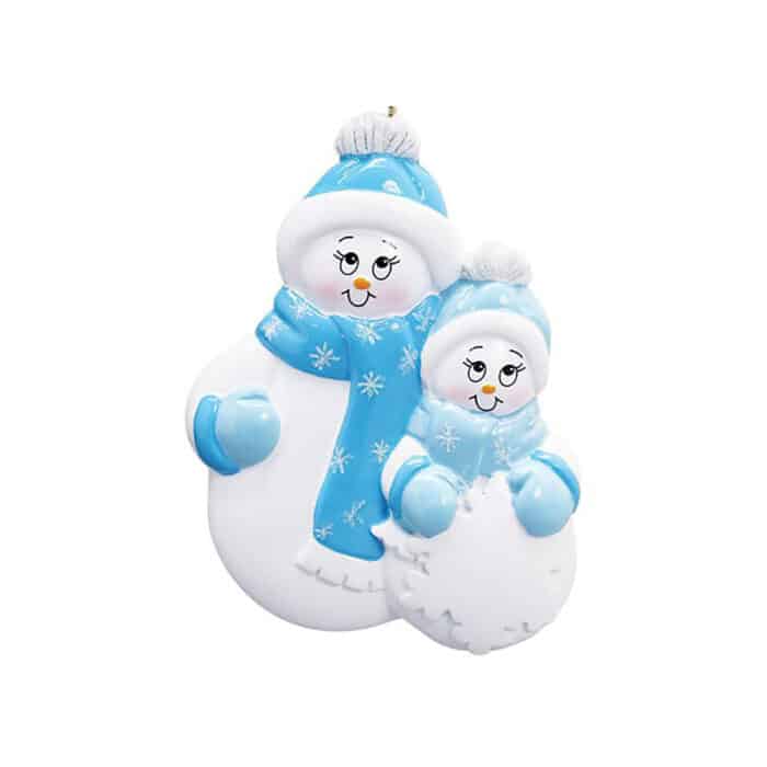 Single Parent Family Ornament Personalize Two