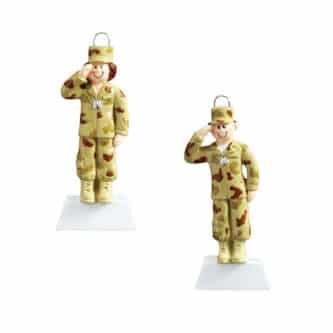 US Army Man Or Woman Fatigues Ornament Personalize