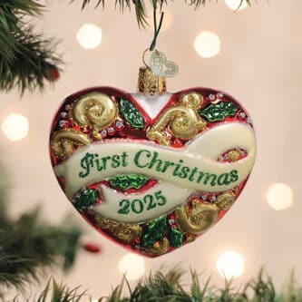 2025 First Christmas Heart Ornament Old World Christmas