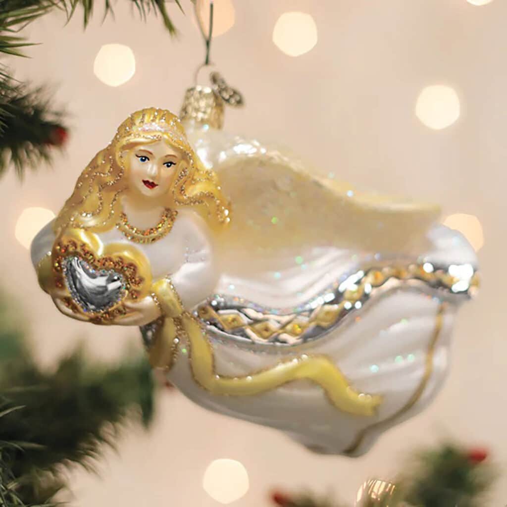Angel with Heart Ornament Old World Christmas