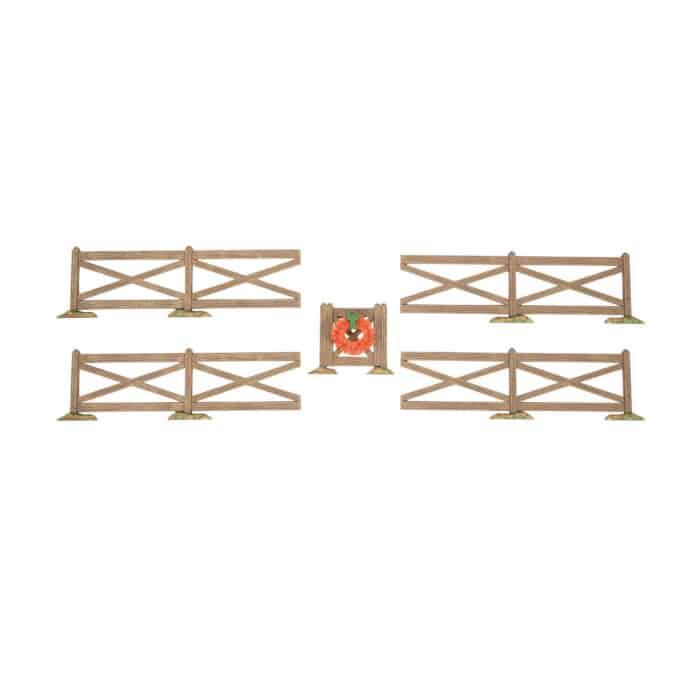 Brown Crossbuck Fence Set Cross Product D56 New