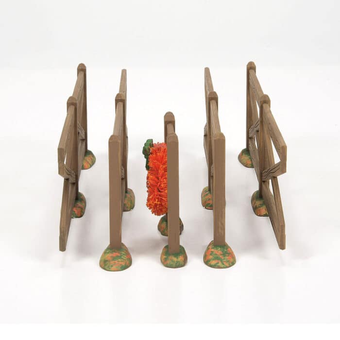 Brown Crossbuck Fence Set Cross Product D56 New Side