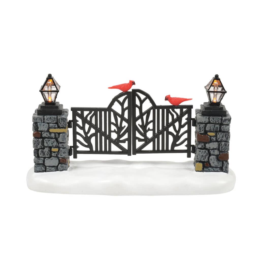 Cardinal Lit Christmas Gate Cross Product D56 New