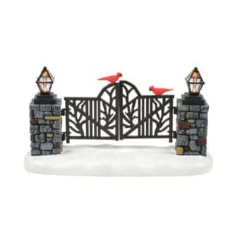 Cardinal Lit Christmas Gate Cross Product D56 New