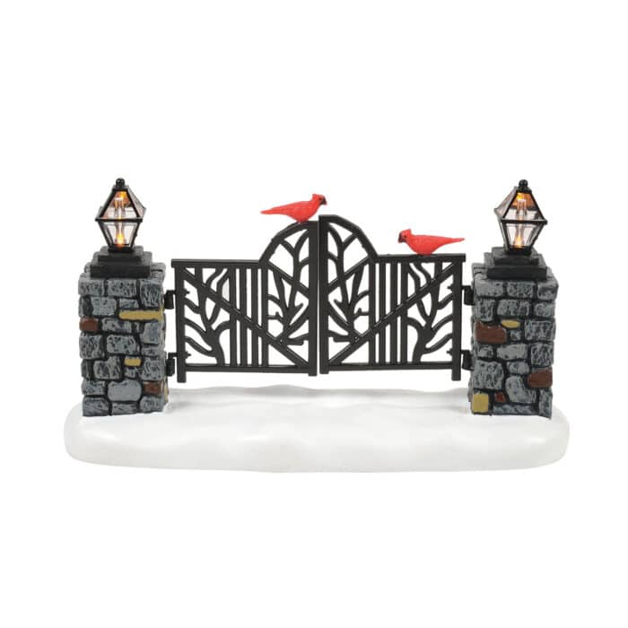 Cardinal Lit Christmas Gate Cross Product D56 New